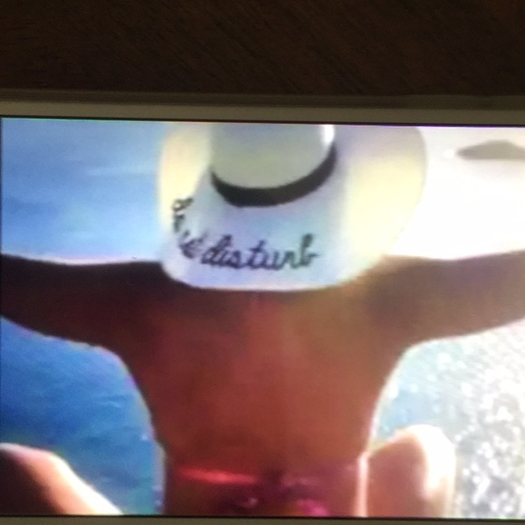 NWT " Do Not Disturb " Straw Hat / Embroidered 💃 - Picture 5 of 6